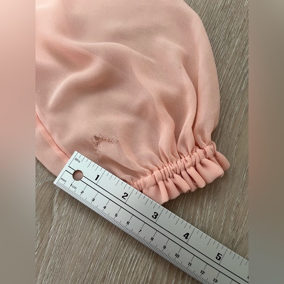 Aritzia Wilfred Tempest Petal Pink Dress Peach Balloon Sleeves Size S - As Is - Picture 3 of 6